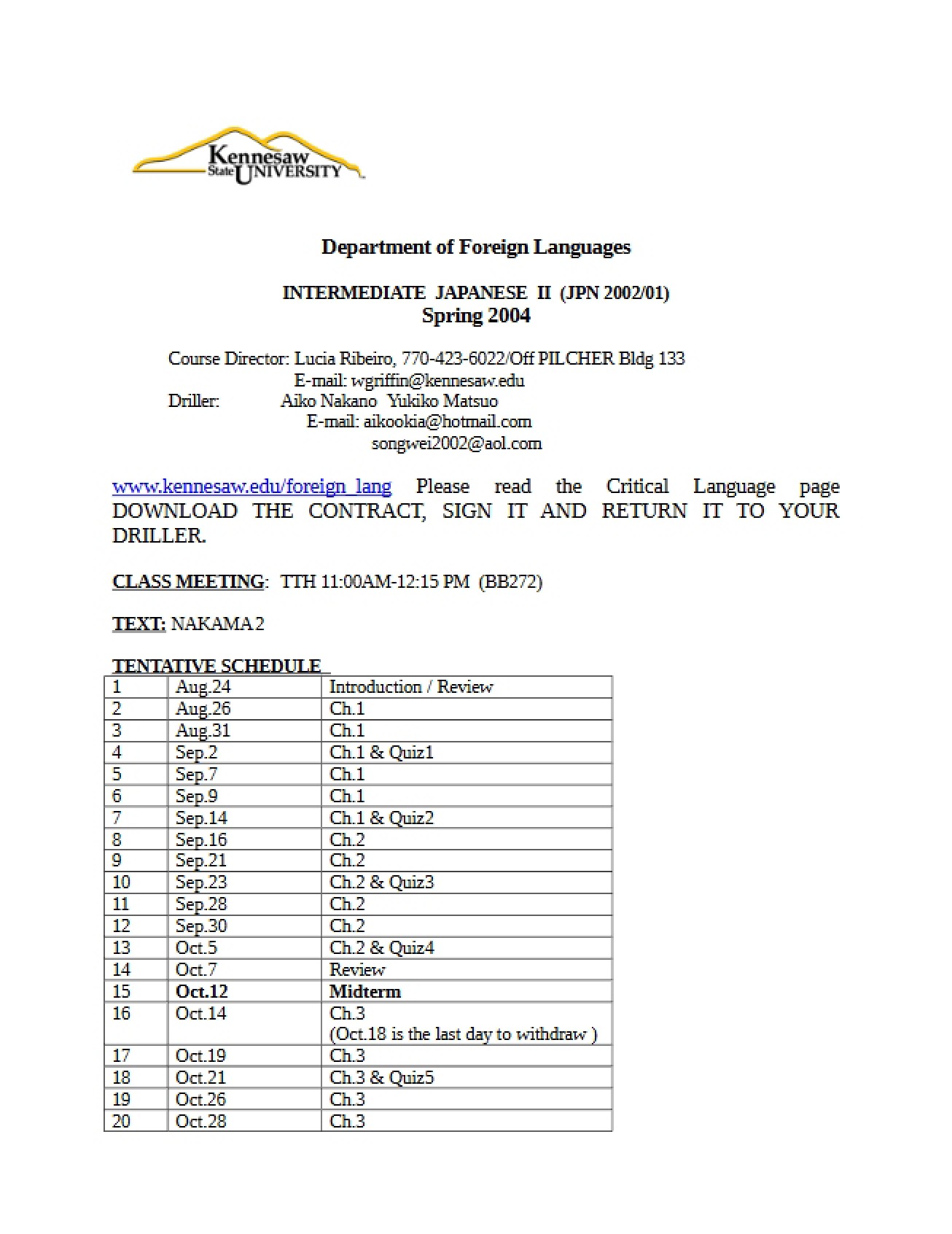 JPN 2002 Academic Plan