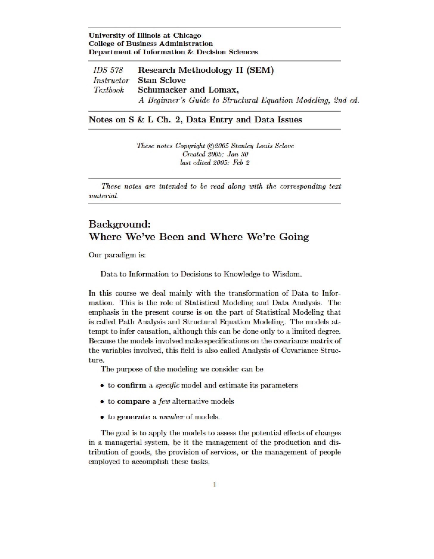 Data Entry and Issues (S&L Ch 2 Notes)