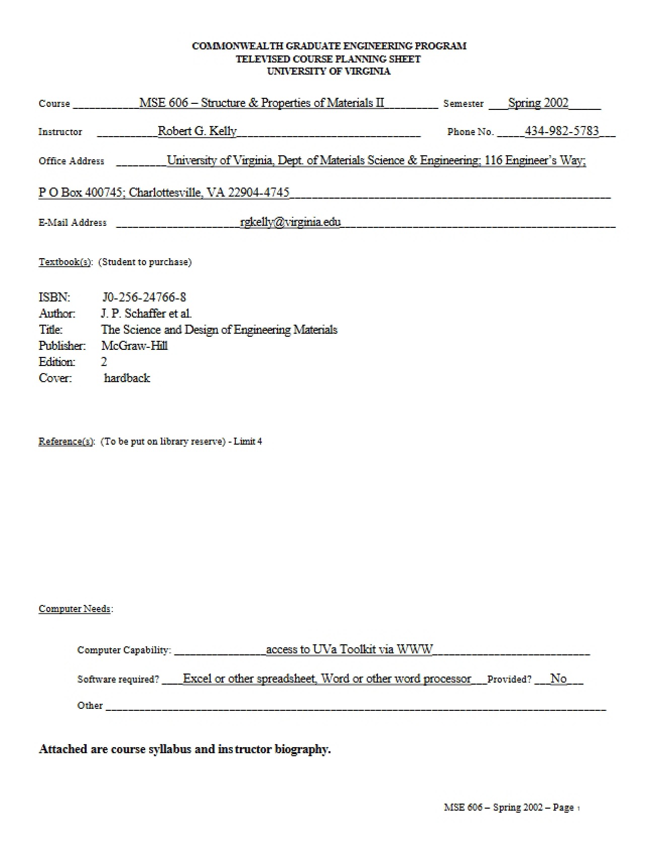 Course Outline