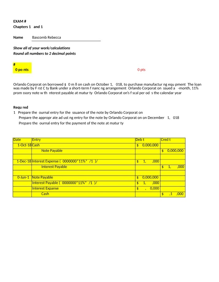 Exam 2 (Chps 13 and 14) - Bascomb Rebecca (GRADED)