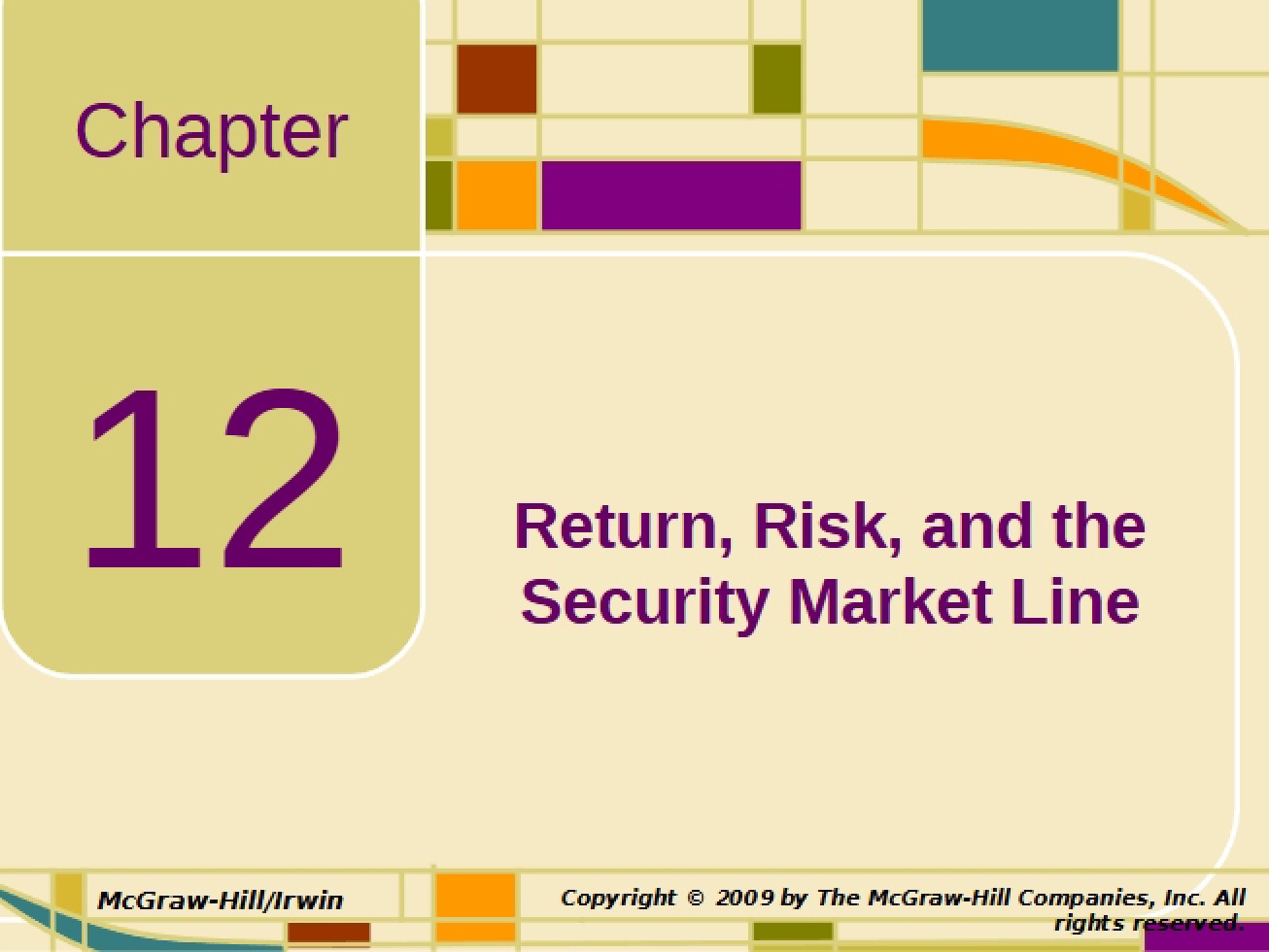 Security Market Line and Risk Return