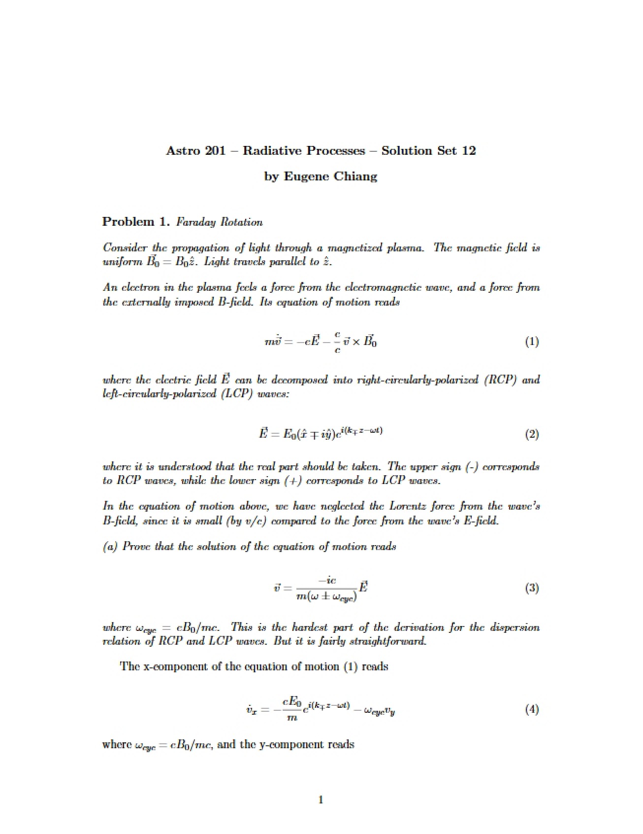 Solutions for Problem Set 3