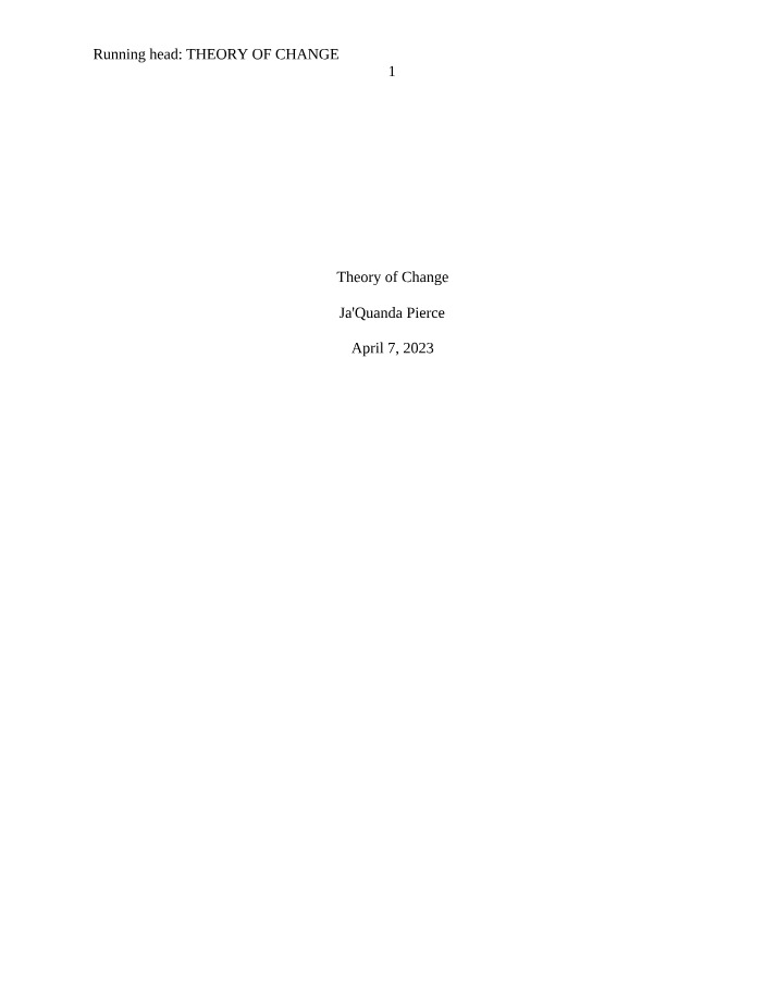 Youth Homelessness Solutions - Theory of Change