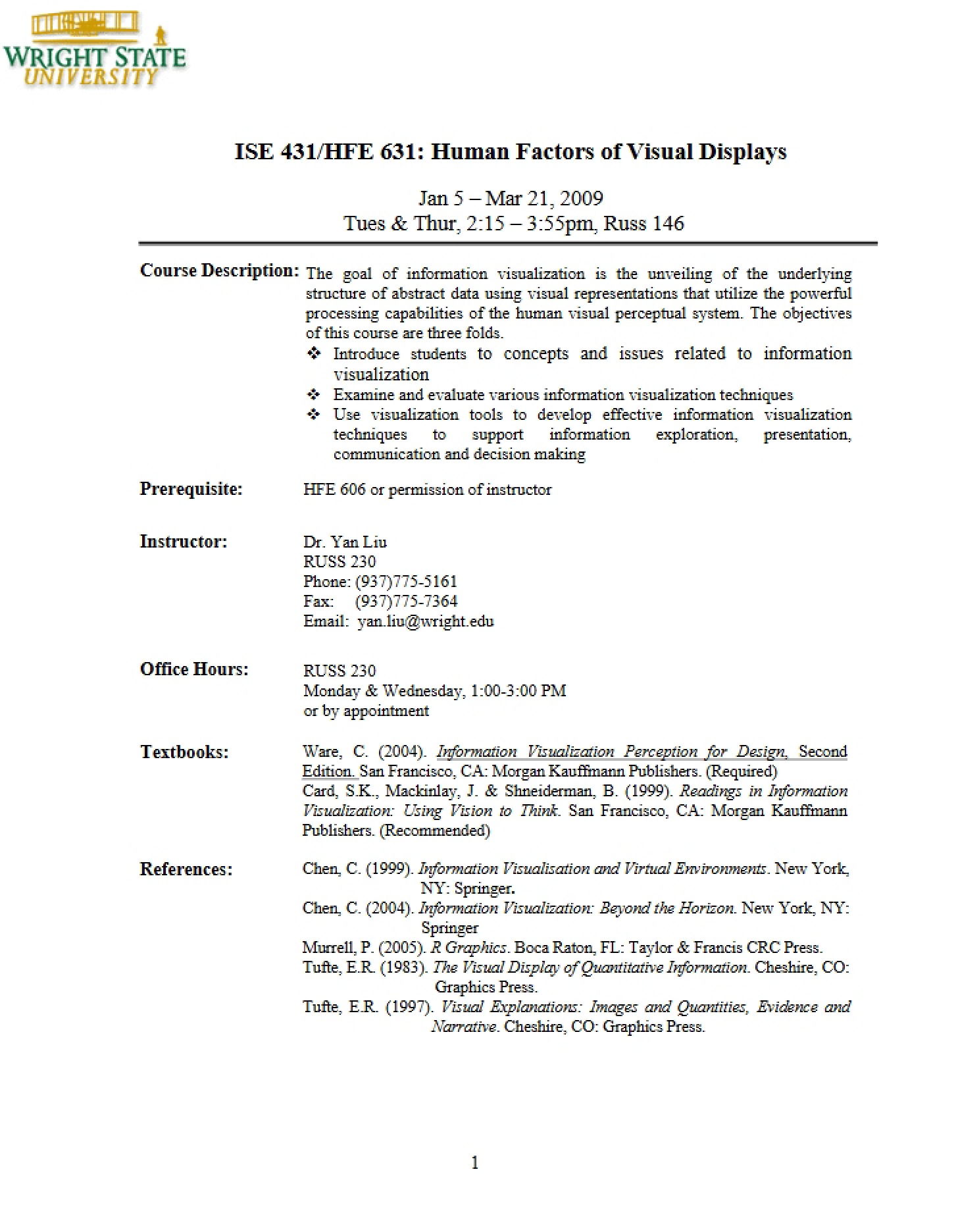 Class Syllabus