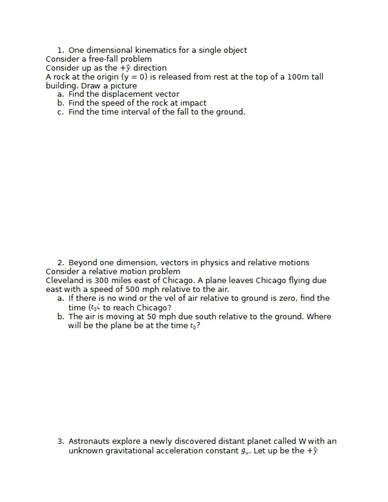 Introductory Physics Mechanics Material