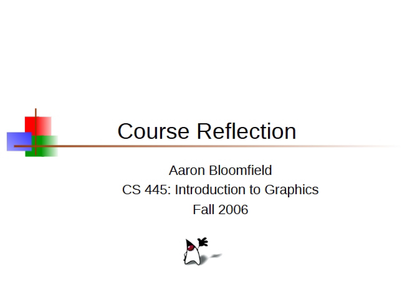 Reflection on Course