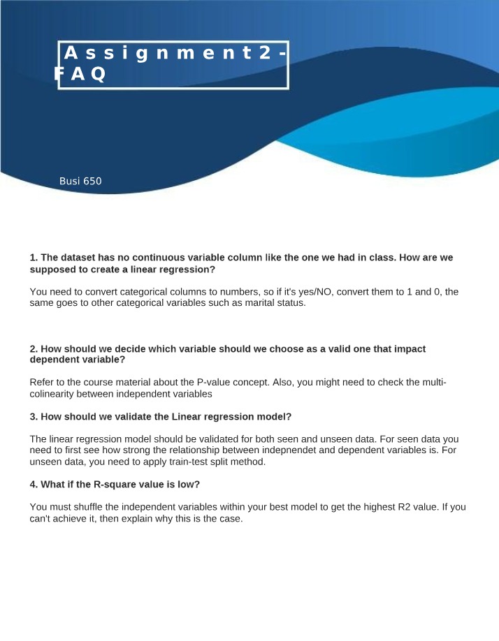 FAQ for Assignment 2