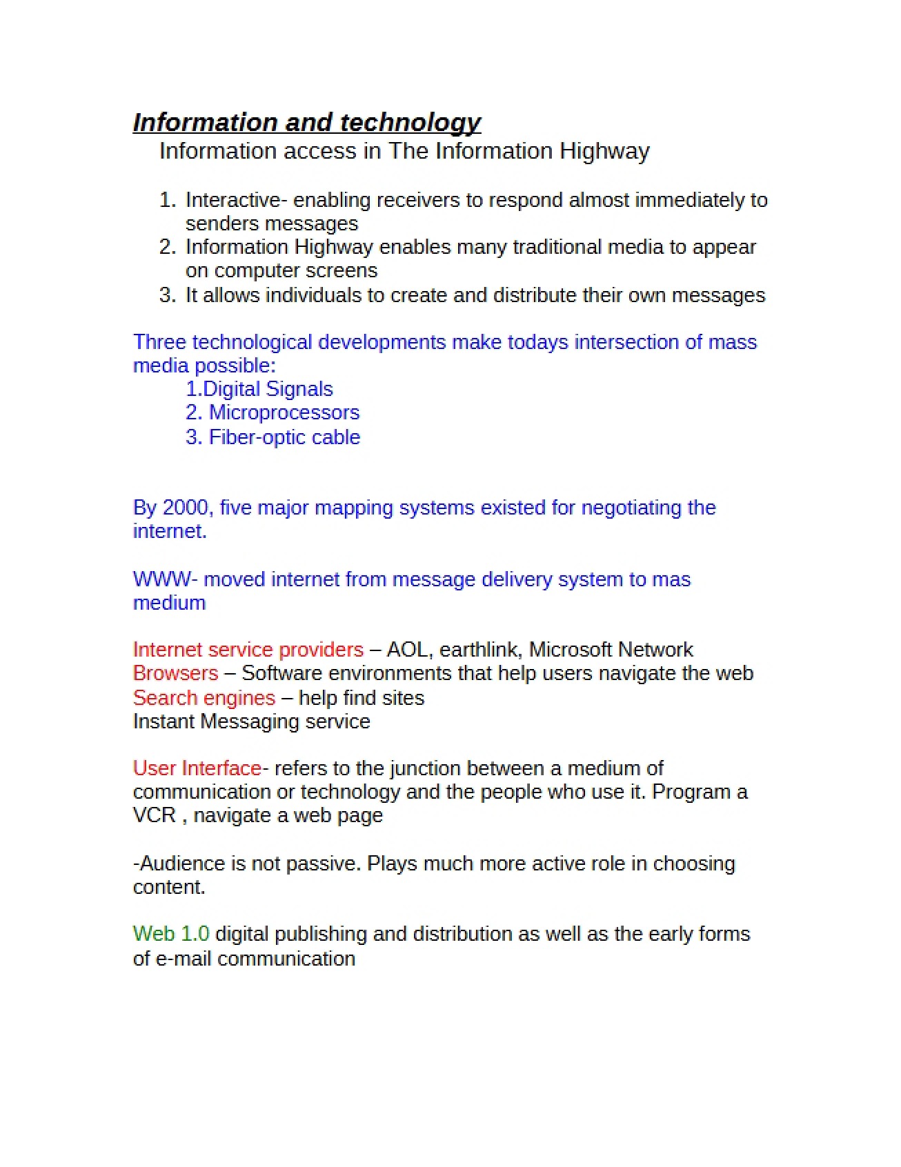 Technology and Information