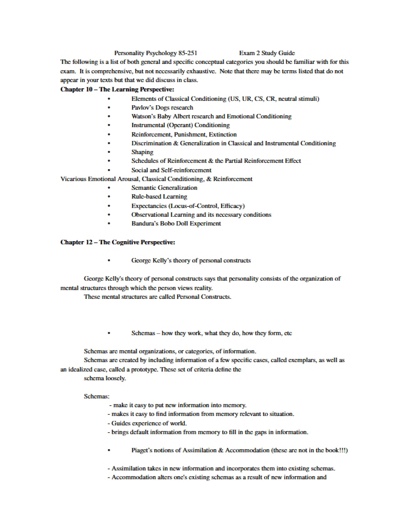 S13 Study Guide for Second Personality Exam Copy 1