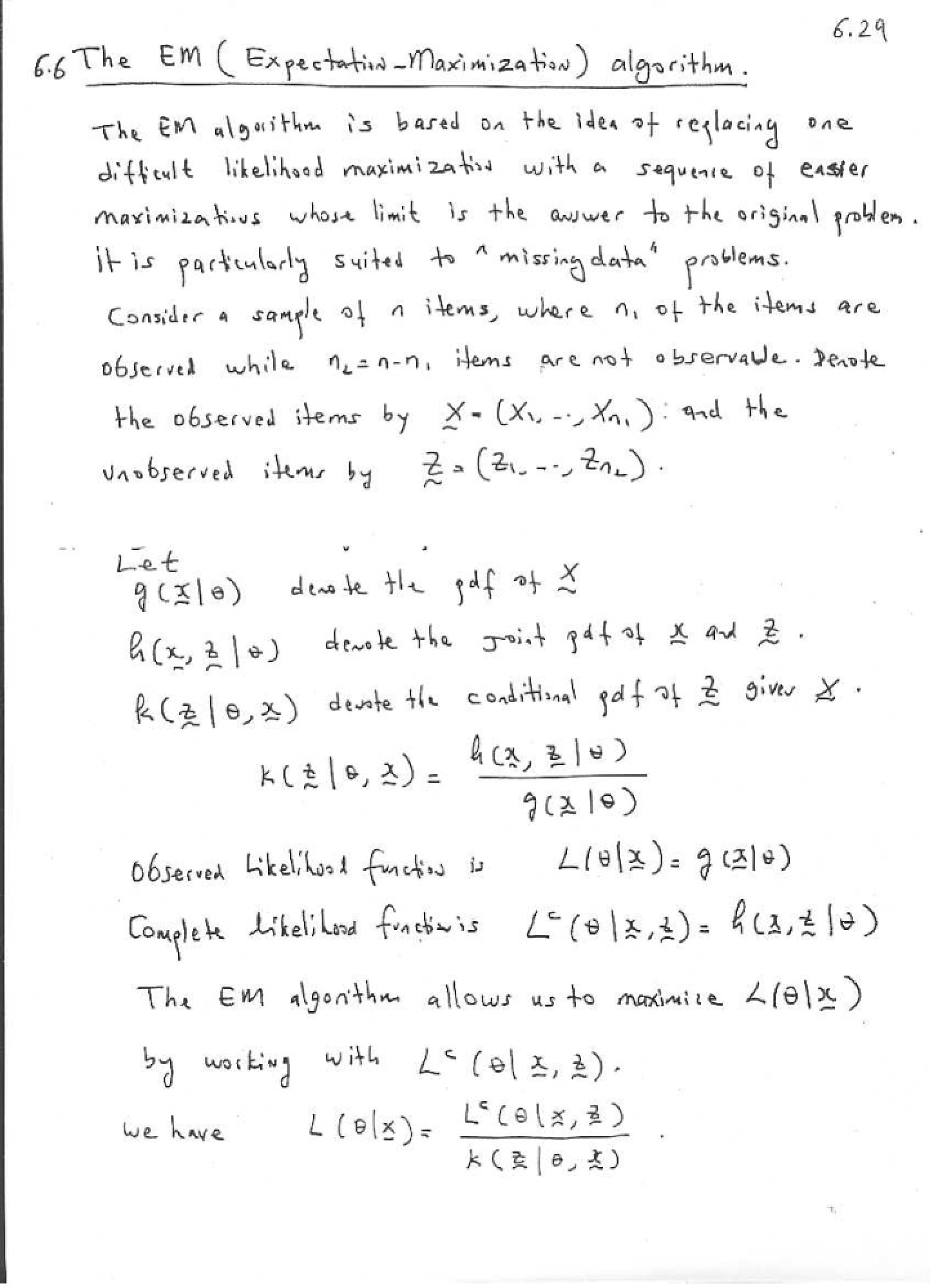 Notes on Sections 6-3 to 7-1