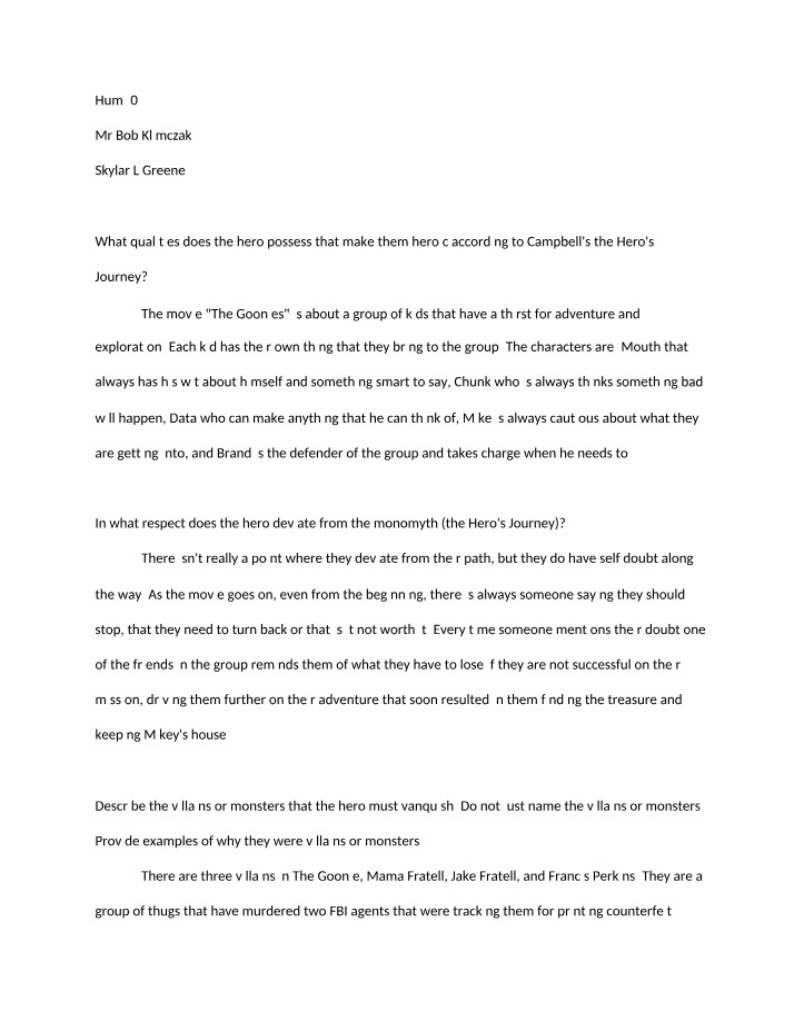 What Makes a Hero Exploring Campbell's Hero's Journey