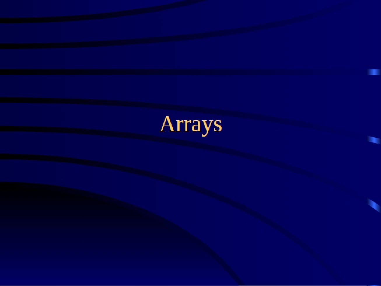 Using Arrays