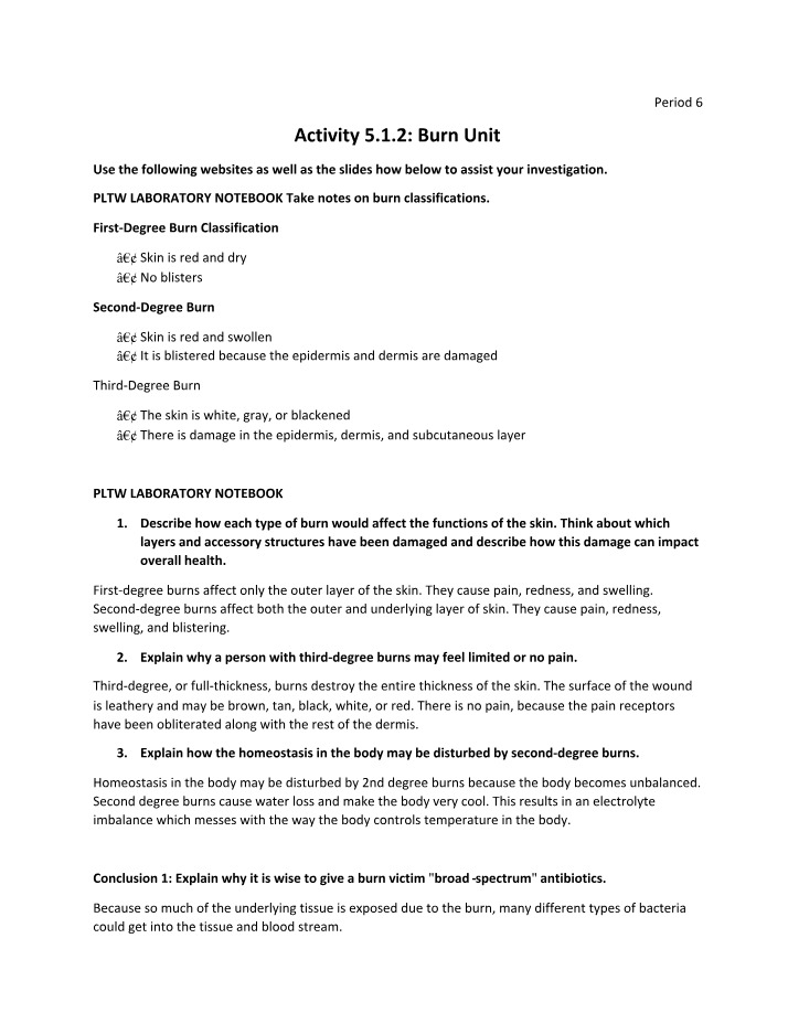 Burn Unit - Activity 5.1.2