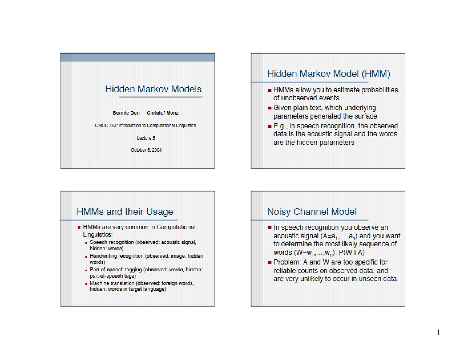Models Hidden Markov