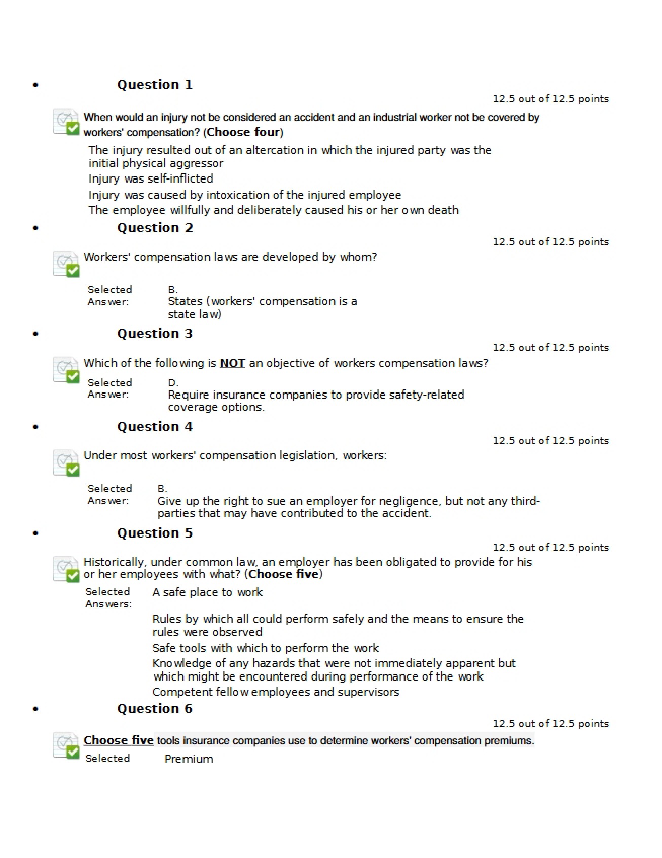 Third Homework for Occupational Safety Management