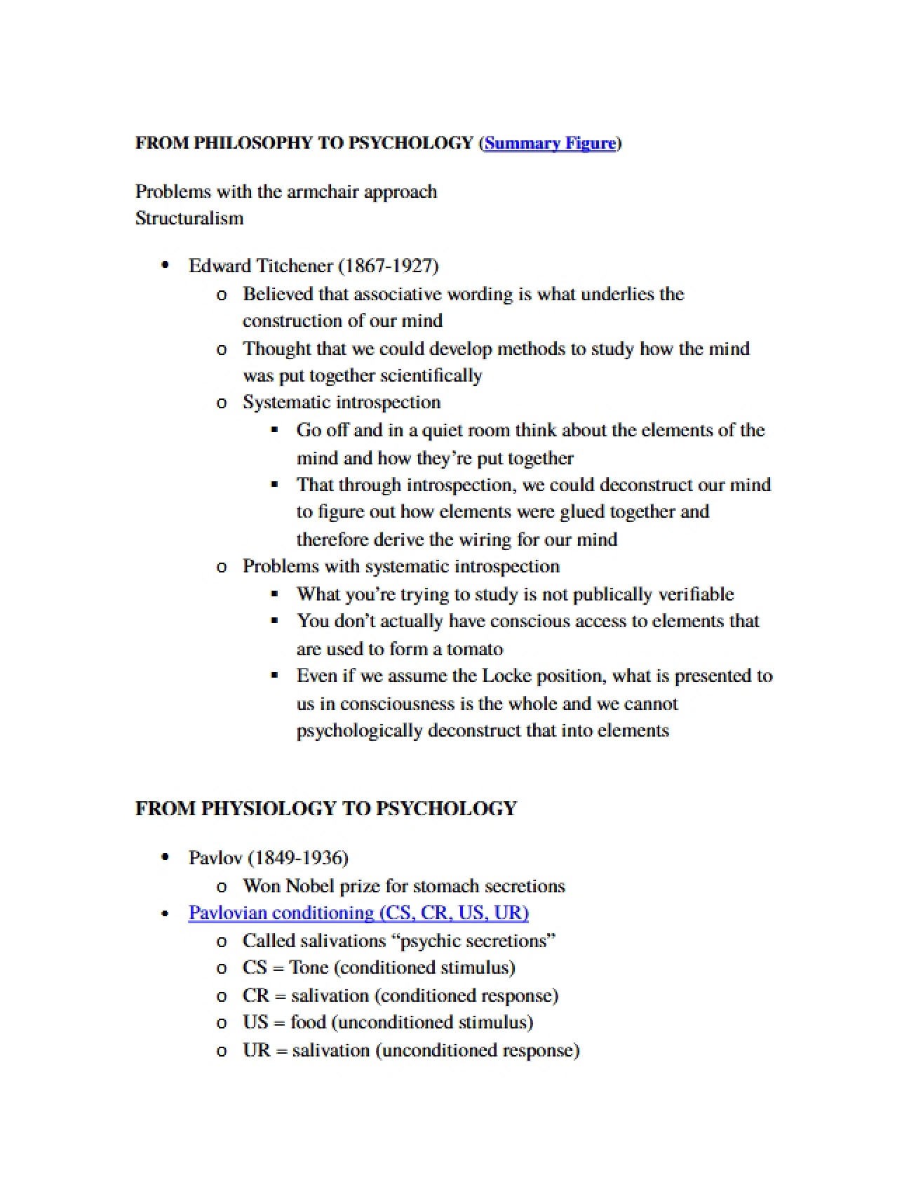 Transition from Philosophy to Psychology