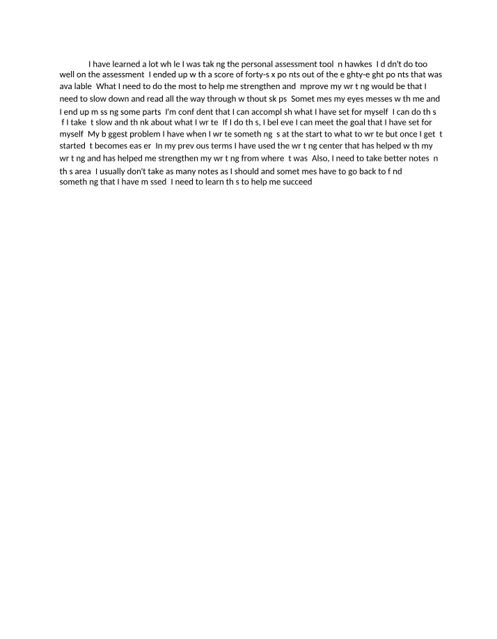 Improving Writing Skills - Avoiding Skips