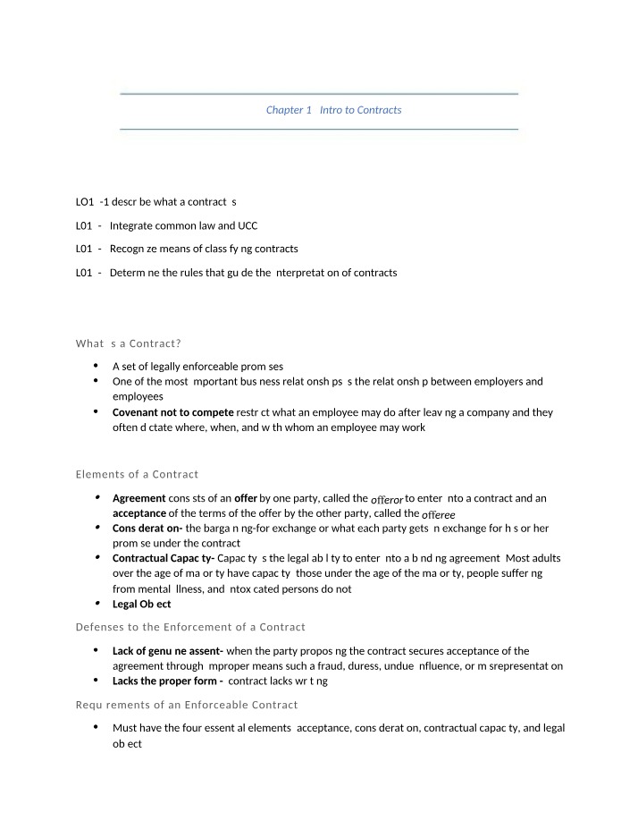 Chapter 13 - Introduction to Contracts