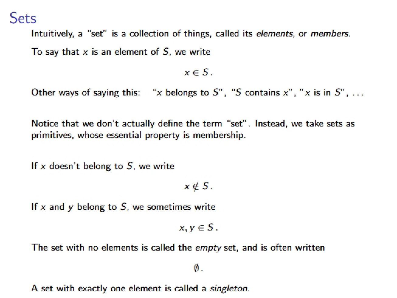 Set Theory