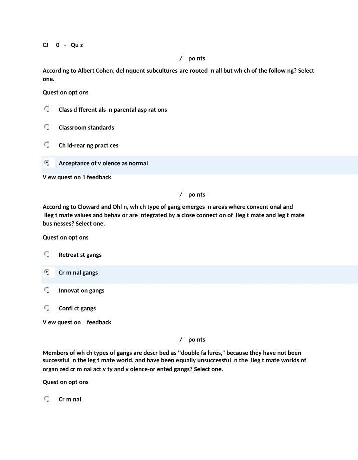 5-3 Quiz for CJ 340