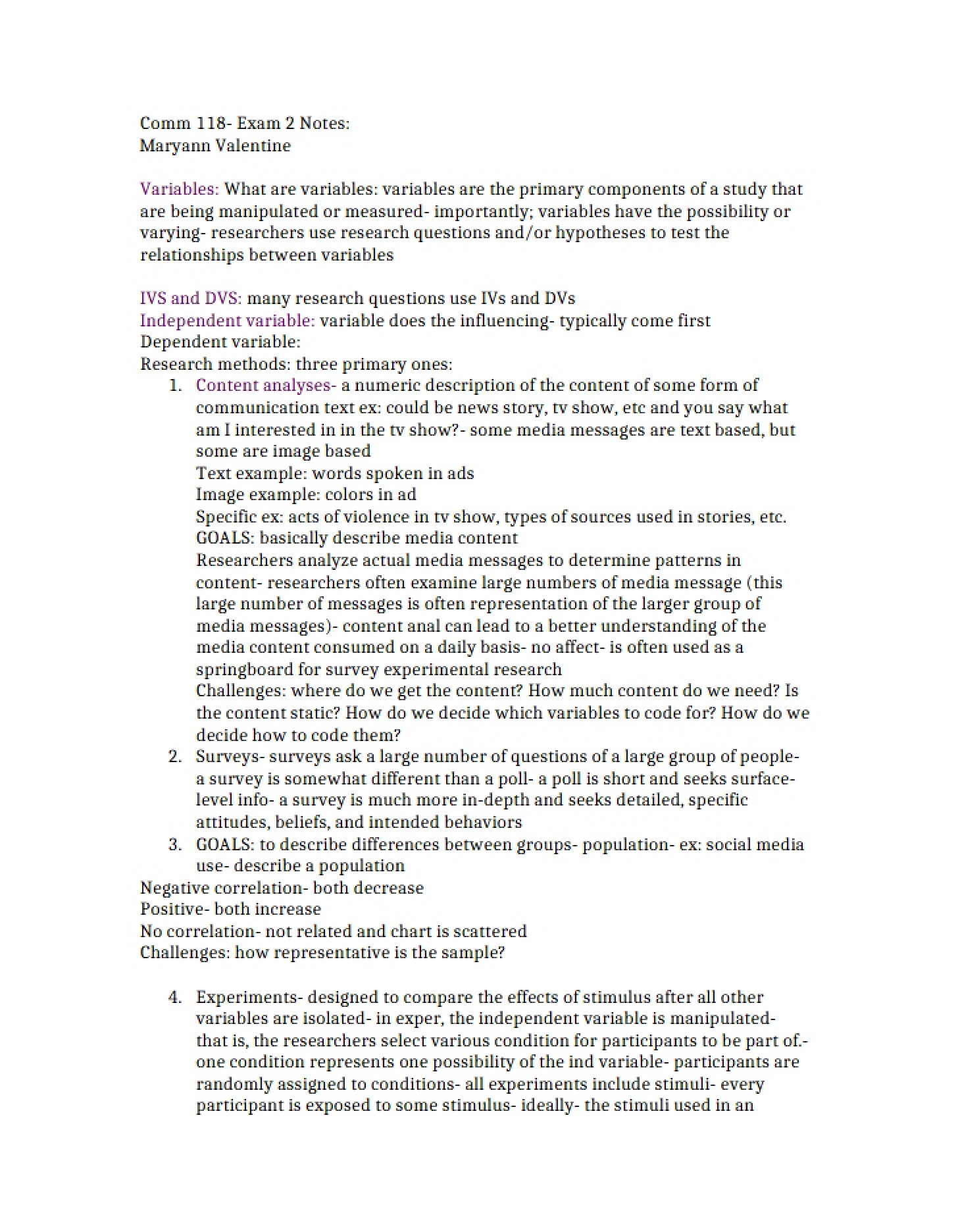 Notes for Second Exam