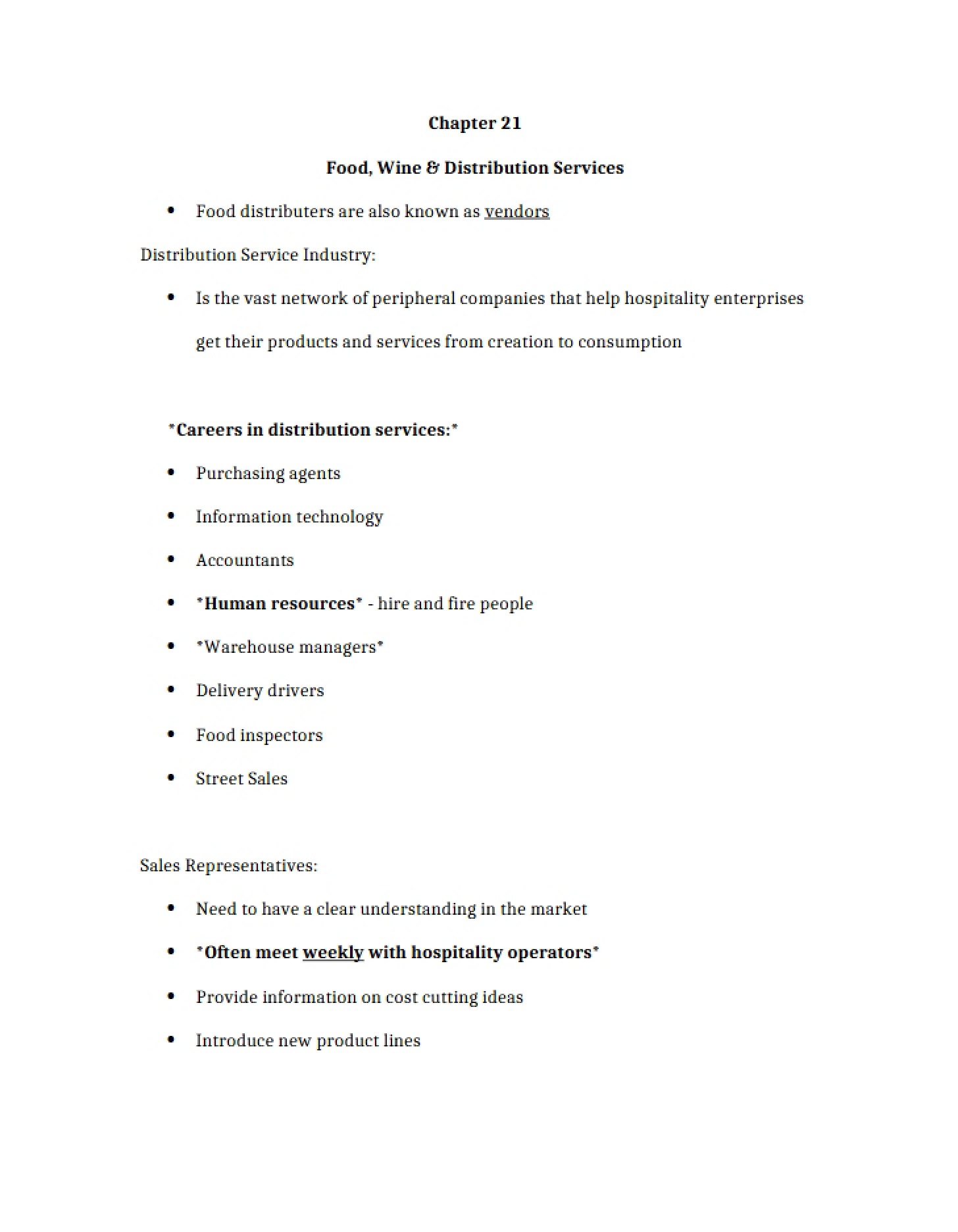 Chapter 21 Distribution in Food and Wine