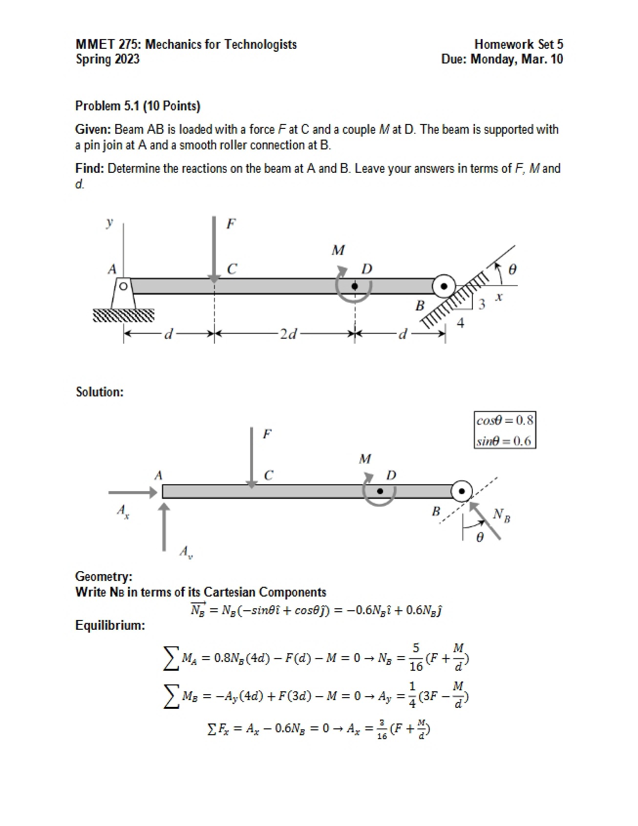 Homework Set Number Five