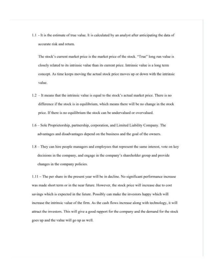 Understanding Stock Value - Market Price, Intrinsic Value, and Company Policies