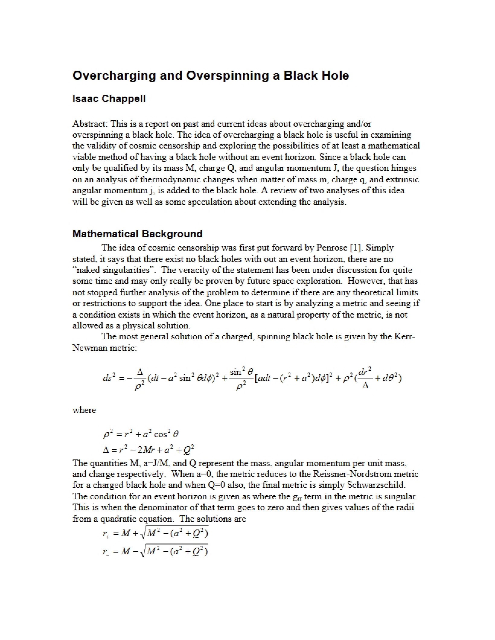 Black Hole Overspinning and Overcharging