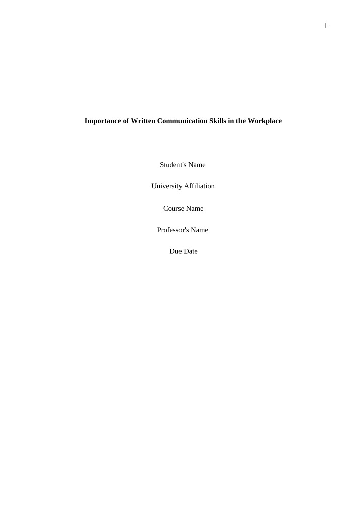 Written Communication Skills in the Workplace - Their Importance