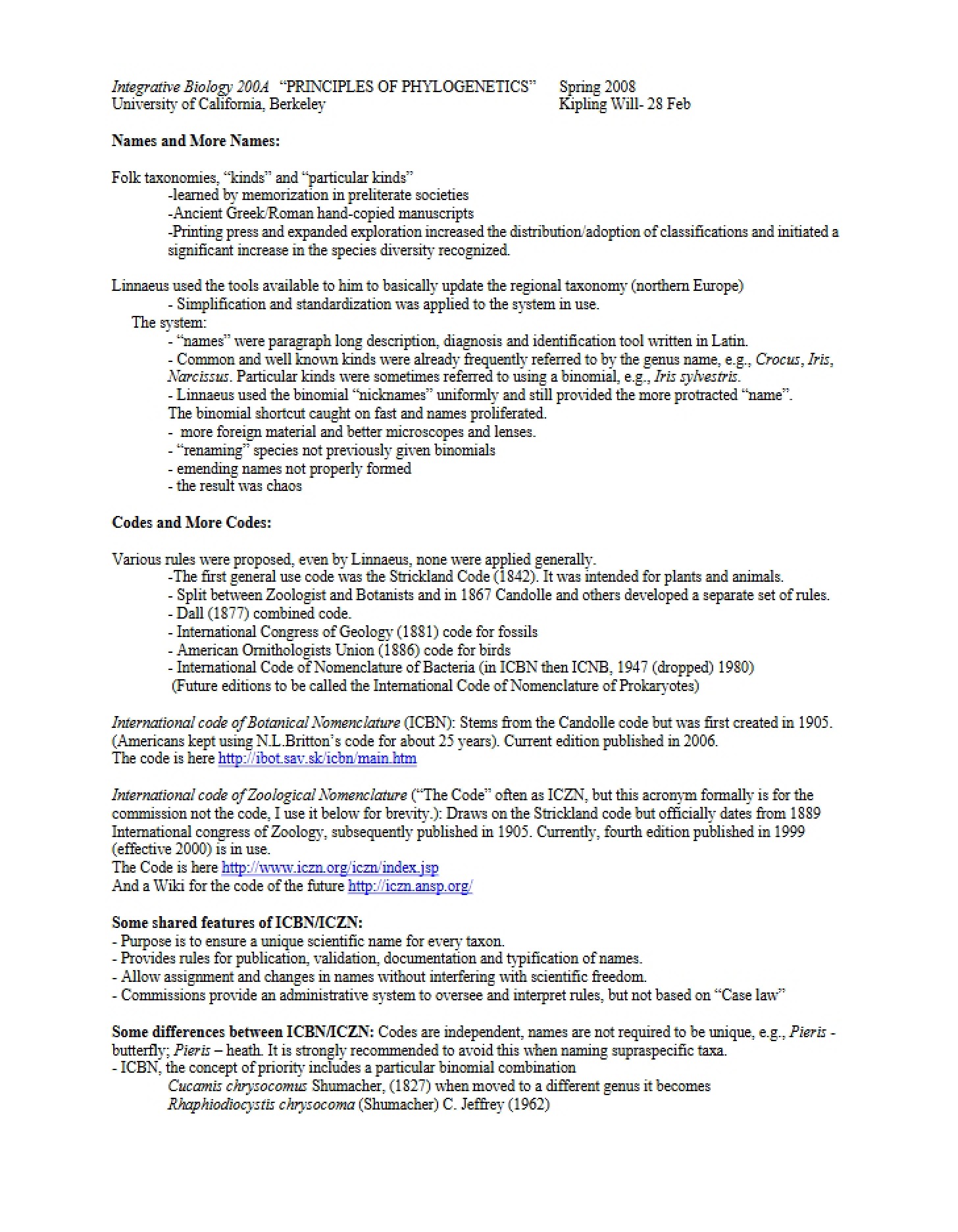 Course Notes