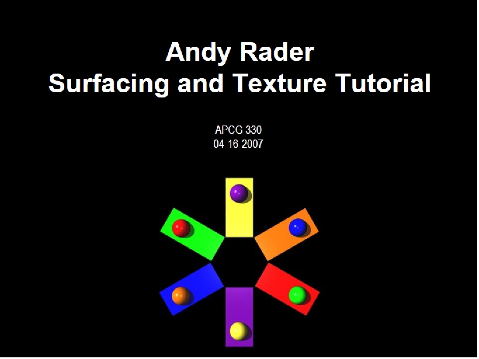 Tutorial Texture and Surfacing
