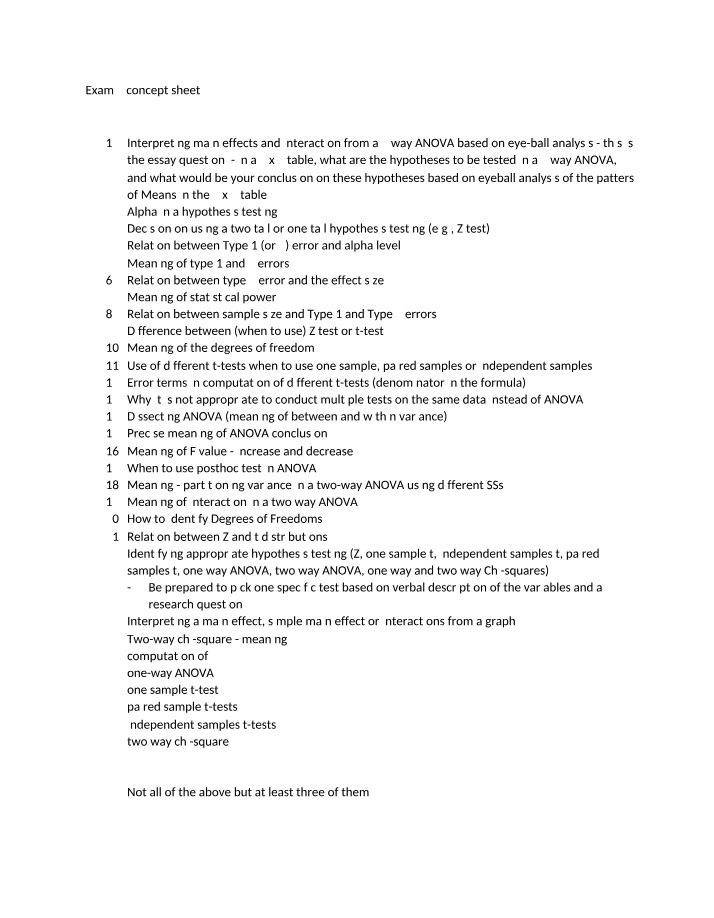 STAT A200 Exam 3 Concept Sheet