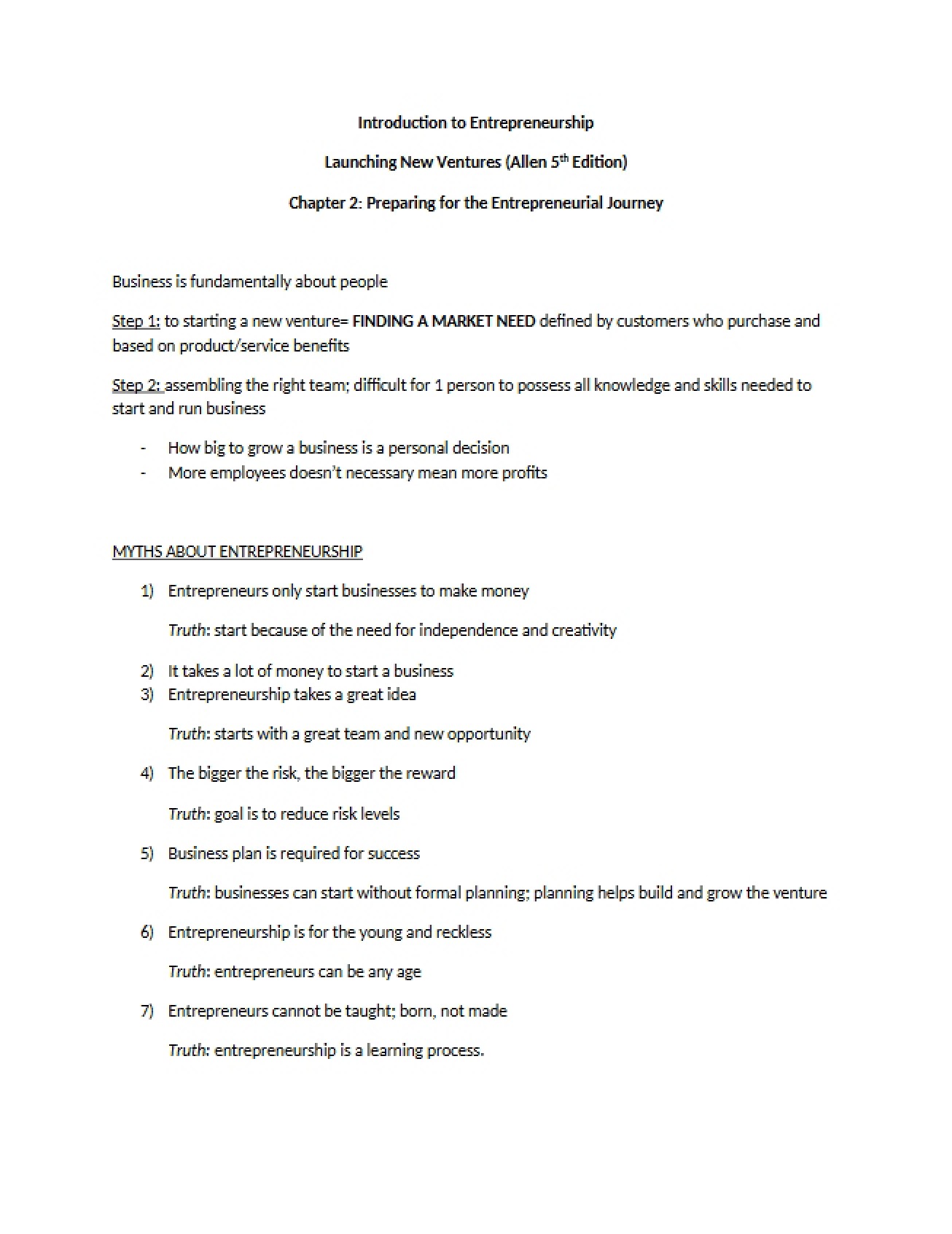 Chapter 2 The Entrepreneurial Journey