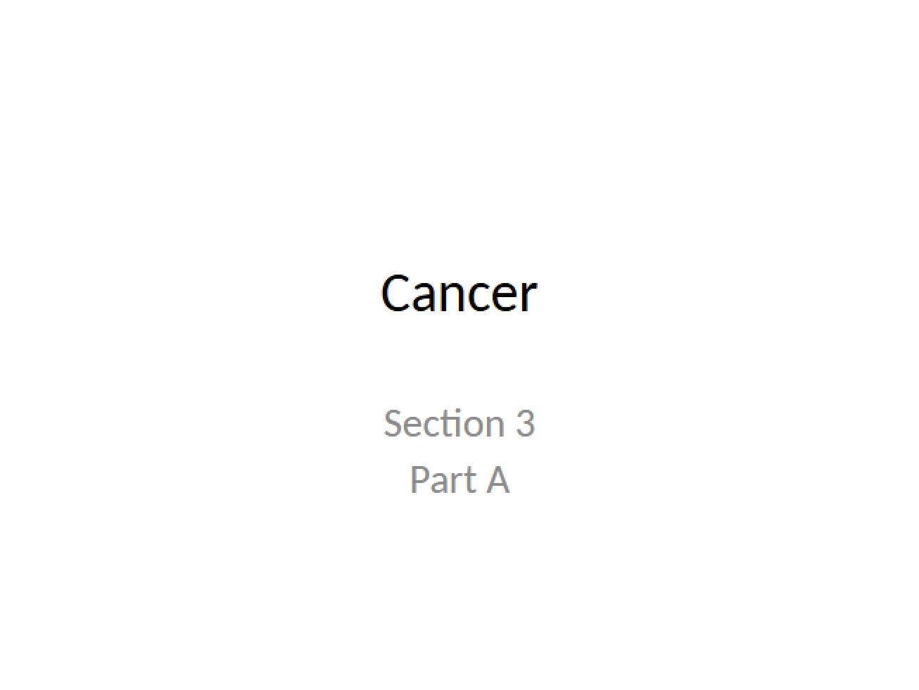Cancer Topic