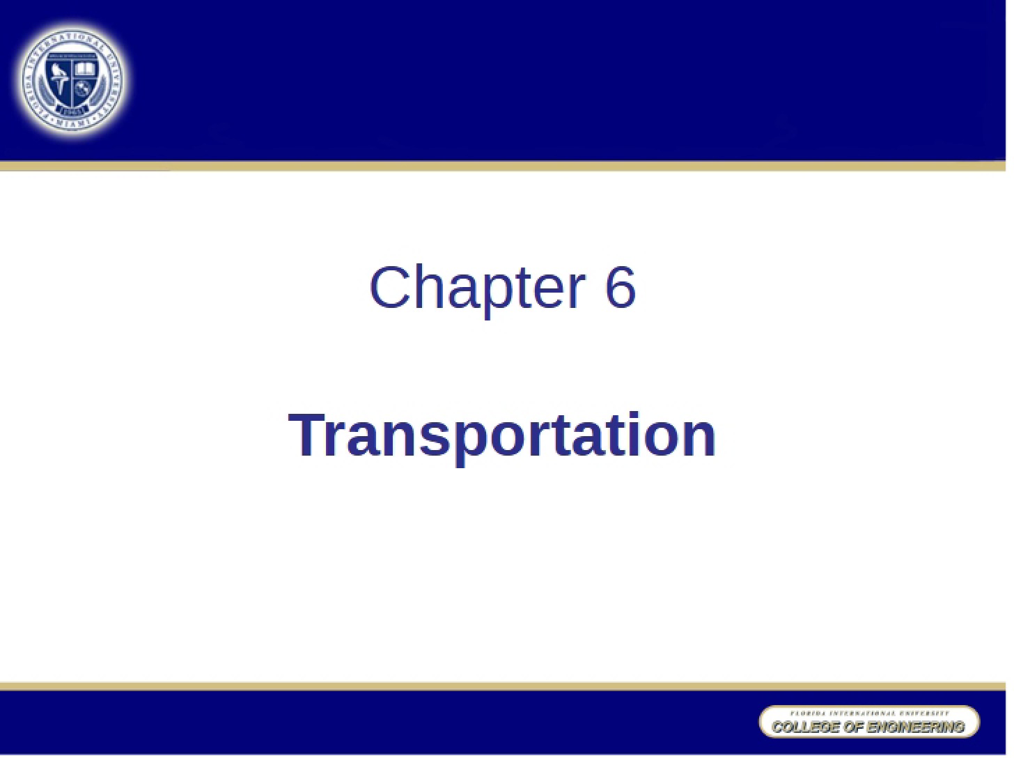 Transport Logistics (Ch 6)
