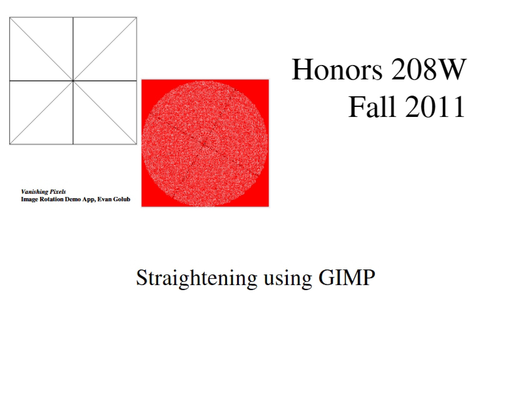 Using GIMP for Straightening