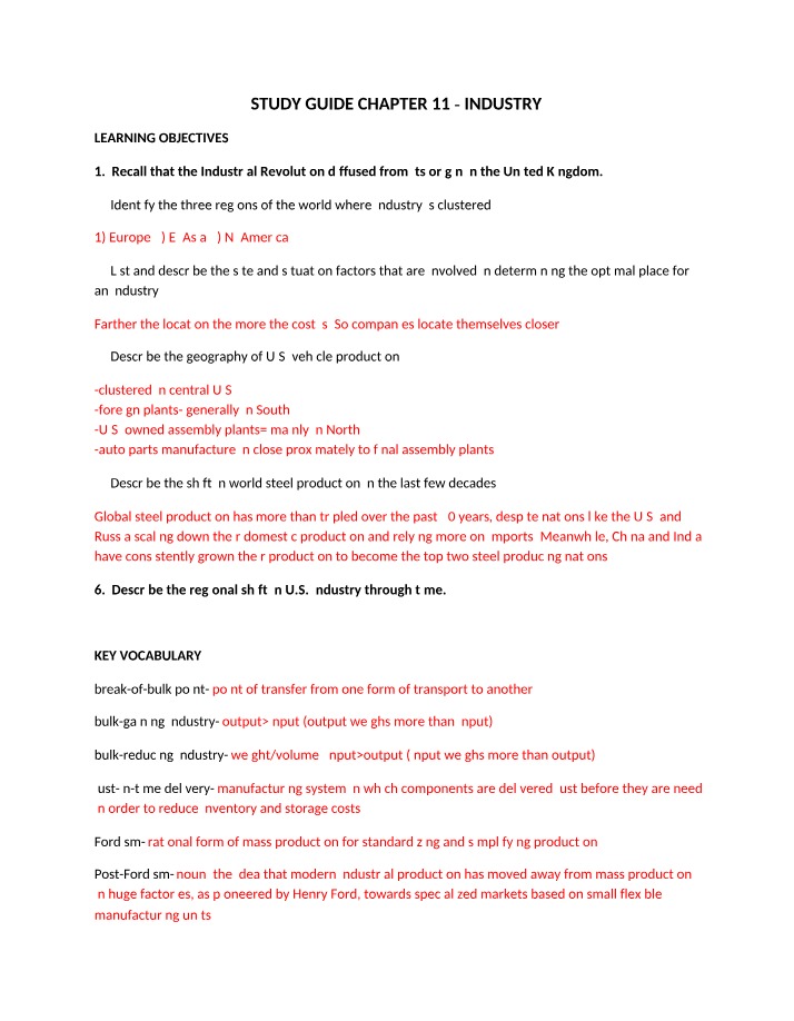 Industrial Revolution and Global Steel Production Study Guide