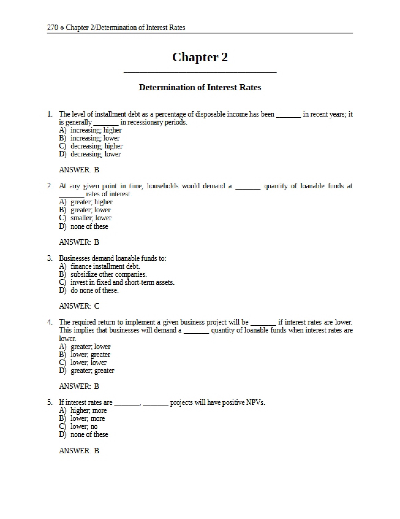 Study Guide for Finance Chapter 2