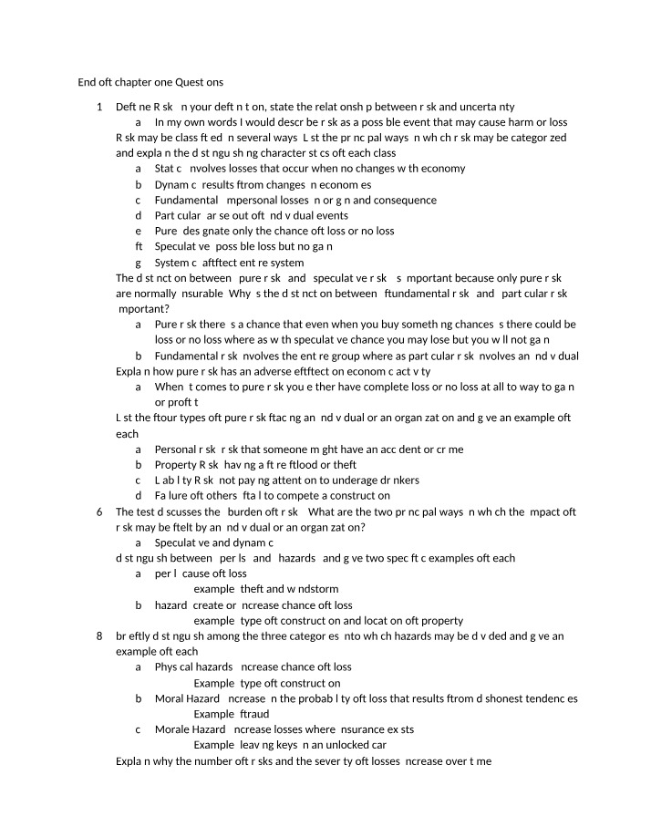 Risk and Uncertainty - Definitions and Relationship