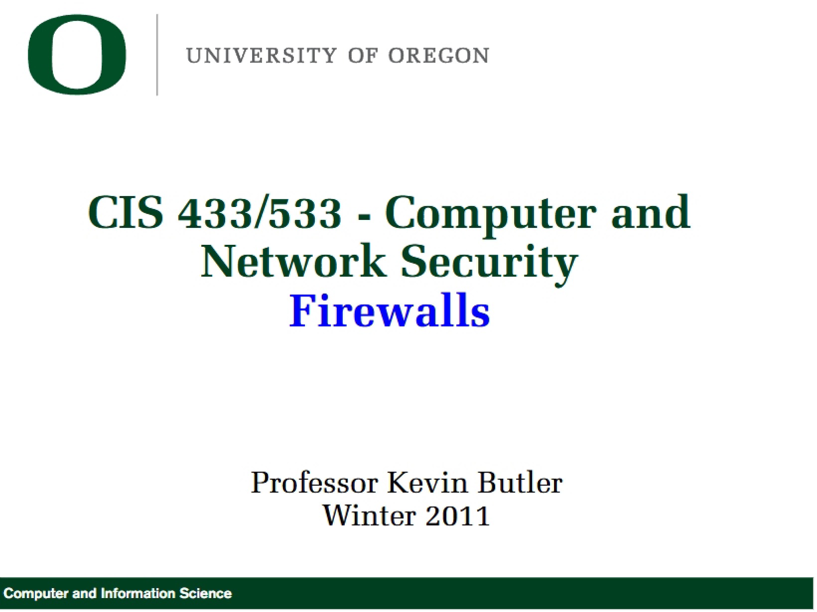 Network Firewalls