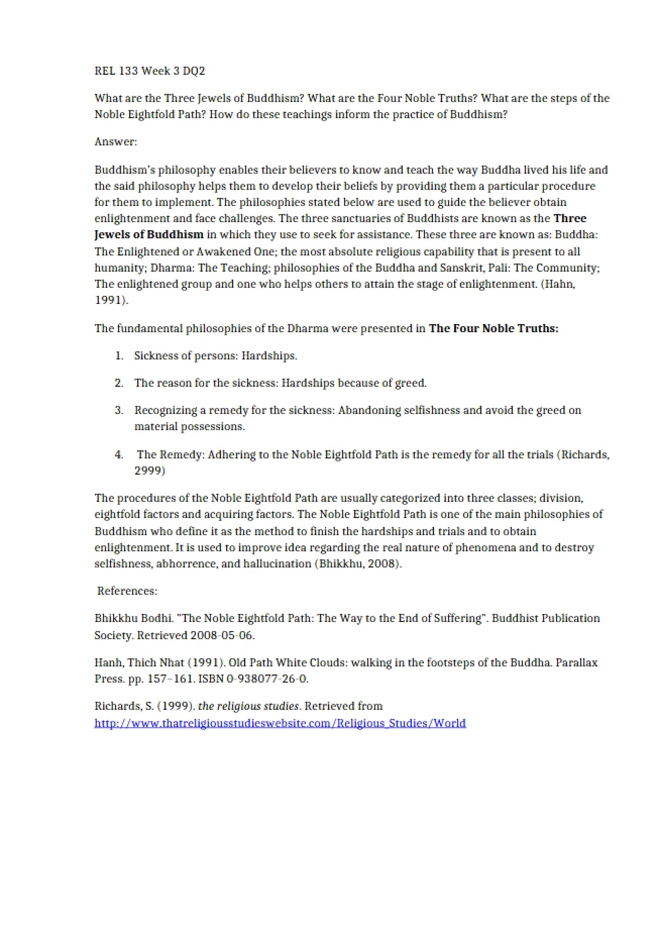 Discussion Topic Two for Week Three