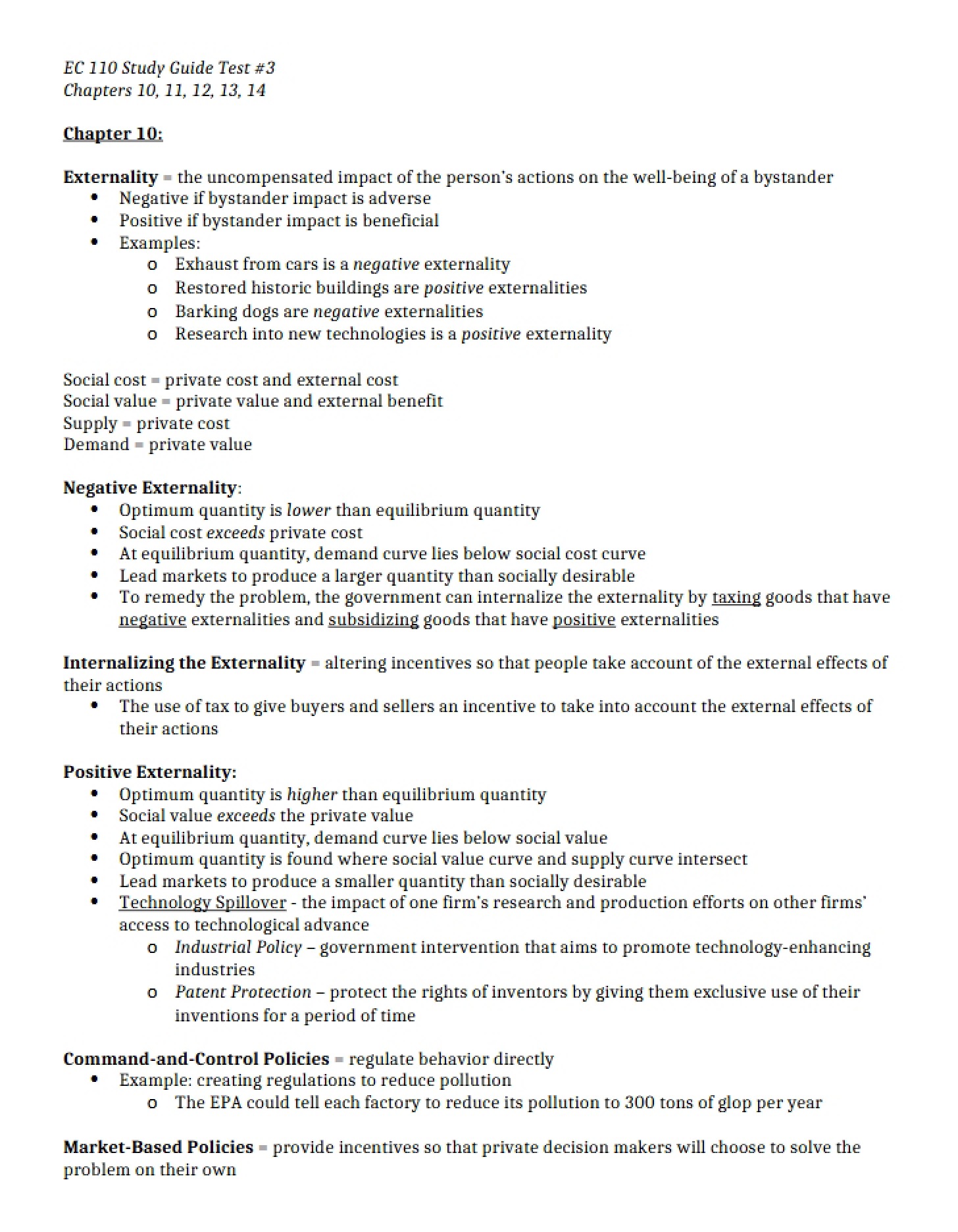 Guide for Test Three