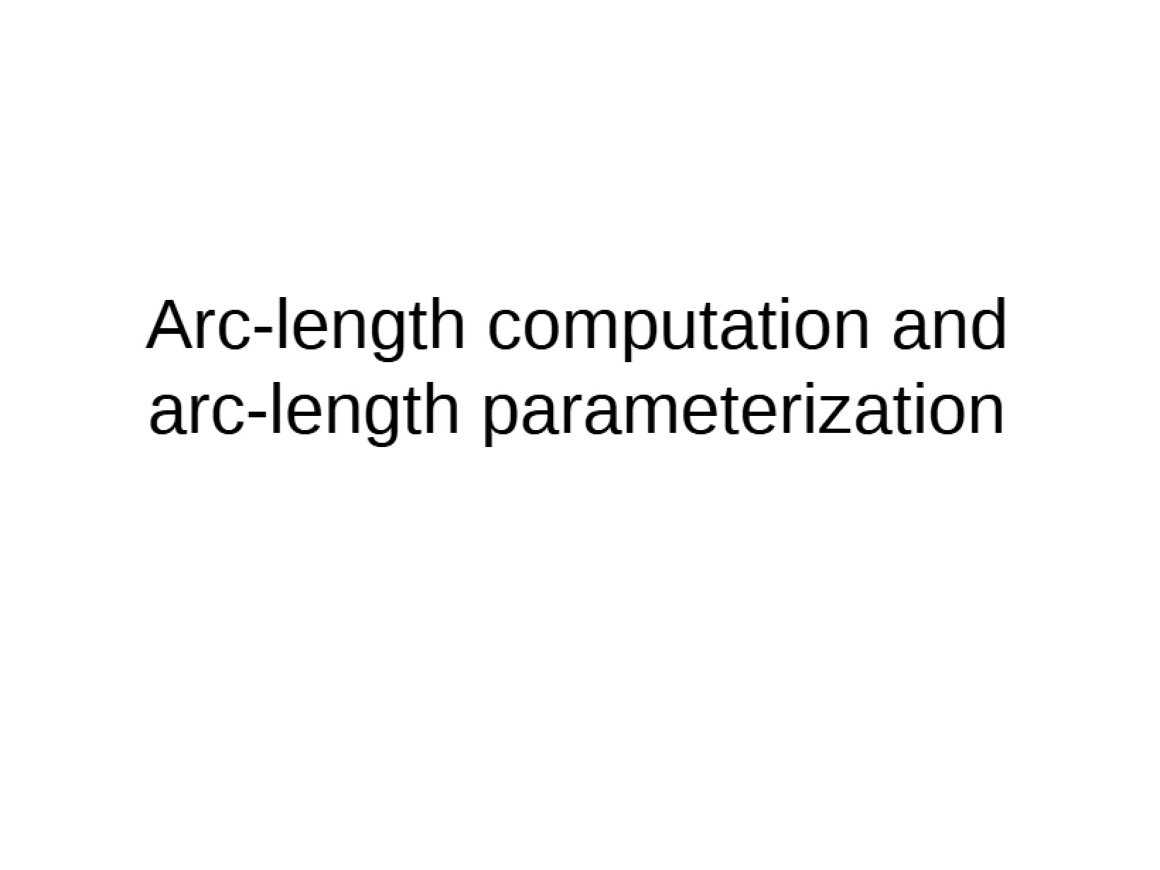 Computing Arc Length