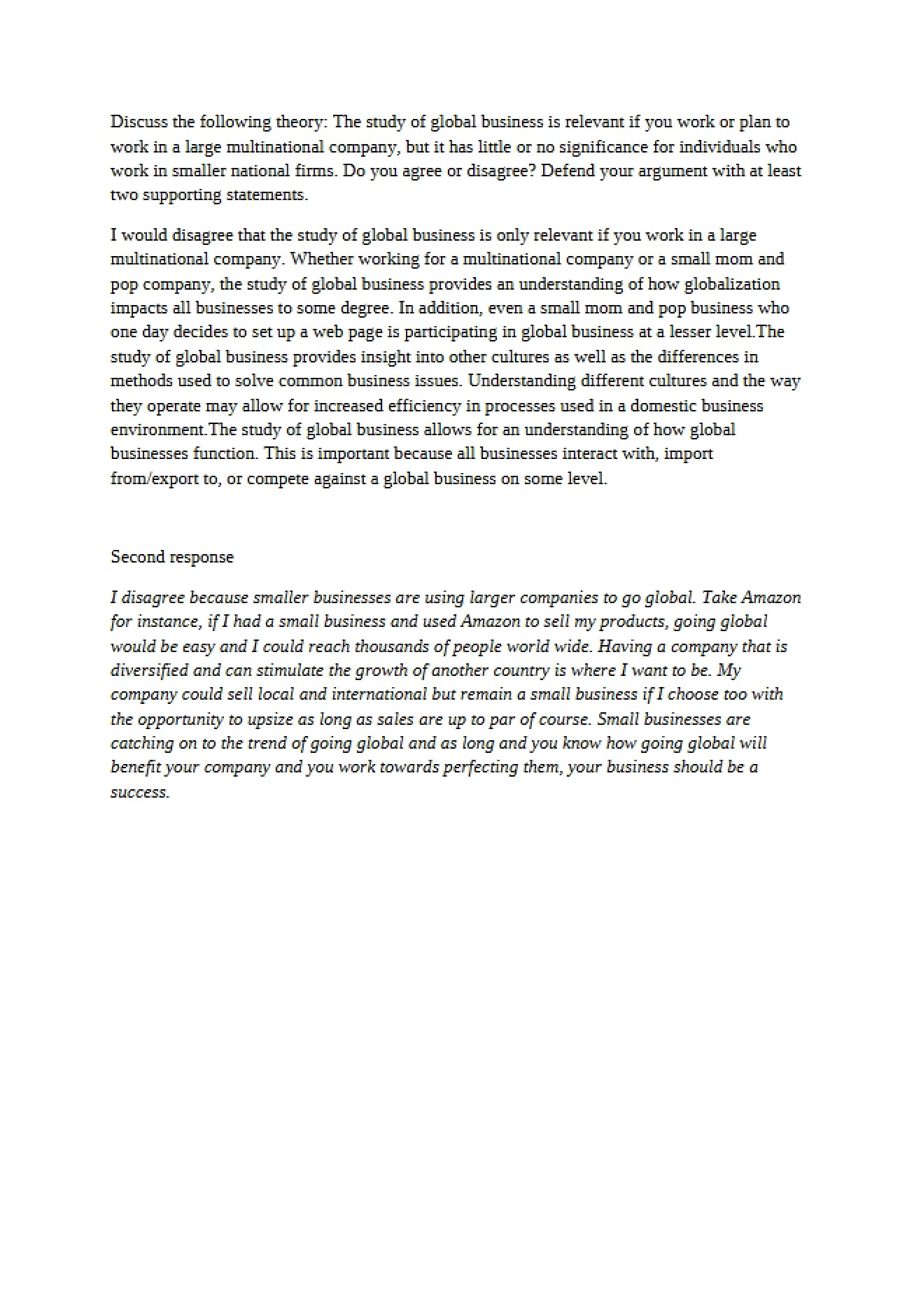 Course Deliverable - 1 Pages