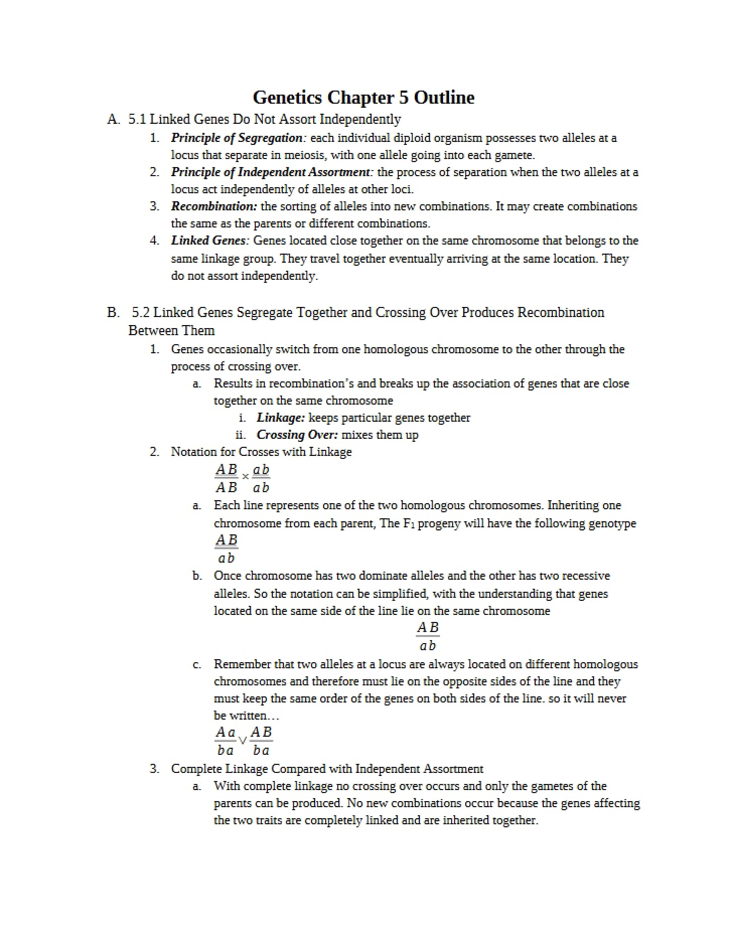 Genetics Overview