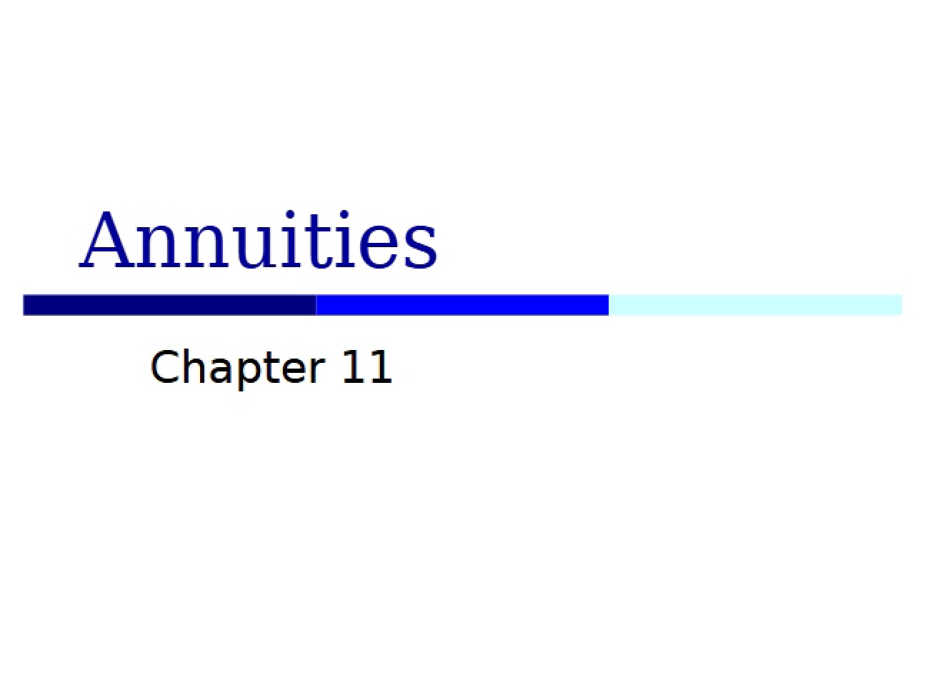 Calculations for Business Annuities