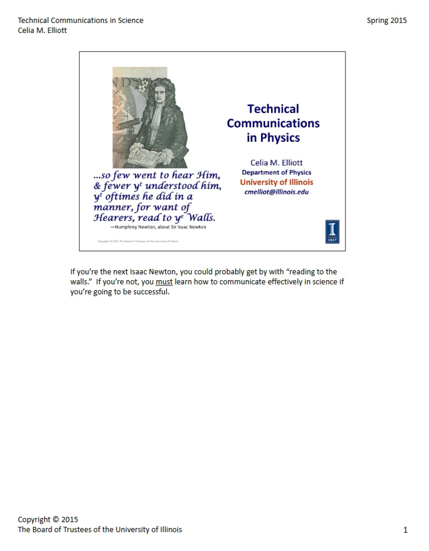 Intro to Technical Comms