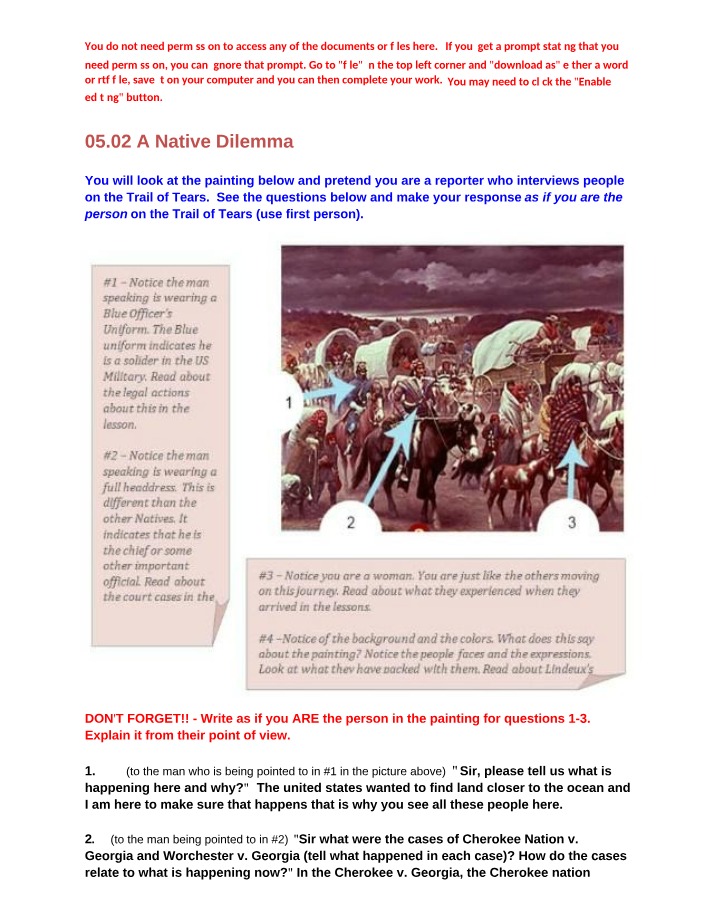 CHEM - A Native Dilemma