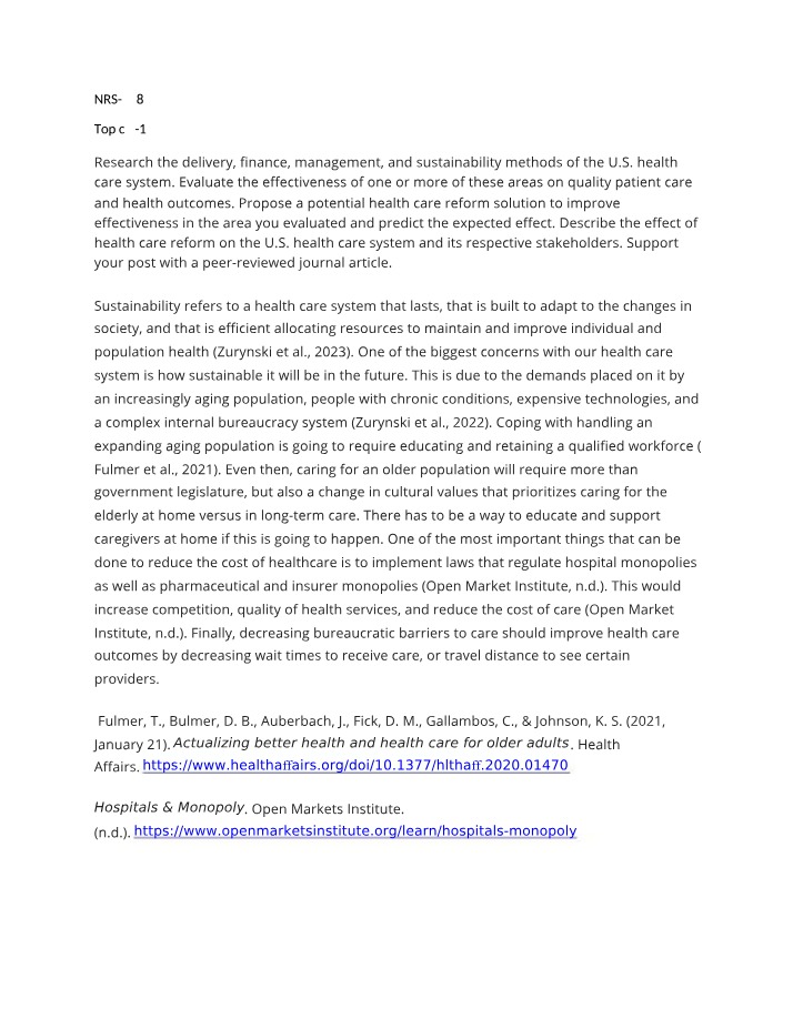 Evaluating and Reforming US Patient Care Quality